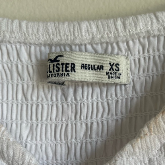 HOLLISTER white short-sleeved V-neck A-line dress Sz XS - Picture 3 of 8